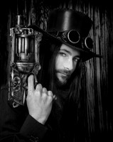 Retrato de un pistolero Steampunk