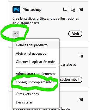 Conseguir complementos