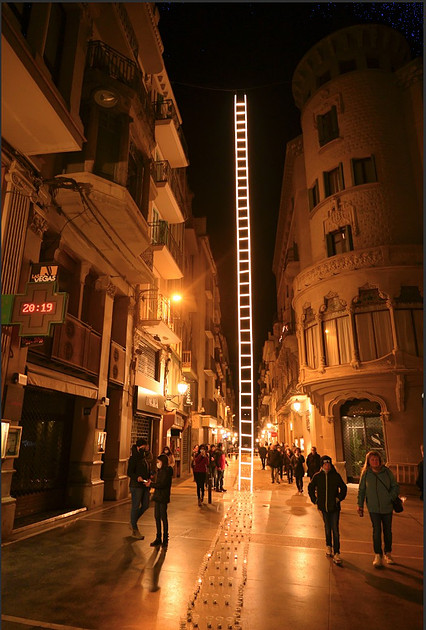 Foto amb llums de carrer